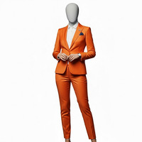 Blazer Formal de Negocios para Mujer, Superventas, Color Sólido, Manga Larga, Un Solo Botón, Antiarrugas, Transpirable, Lona 100% Algodón