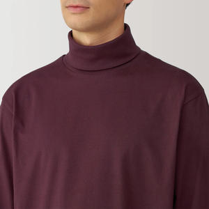 Custom Men Long Sleeve <b>Mock</b> <b>Turtleneck</b> Top Layering Shirt OEM ODM Warm Casual Pullover Soft Cotton Style - Product Image 5