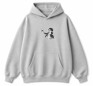 เสื้อฮู้ดดี้โอเวอร์ไซส์แบบยูนิเซ็กซ์ เนื้อผ้าฟลีซหนานุ่ม ระบายอากาศได้ดี เหมาะสำหรับฤดูหนาว สไตล์สตรีทแวร์ พร้อมลายปักด้านหน้าแบบกำหนดเองได้ - Product Image 5