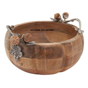Modern Style High Quality Metal <b>Serve</b> <b>Bowl</b> Gold Plating Finished with Latest Design Handicraft Decoration for Wholesale Price - Product Image 4