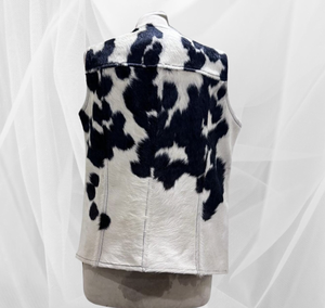 Chaleco de cuero de vaca para hombre Chaleco de cuero con estampado de vaca - Product Image 2