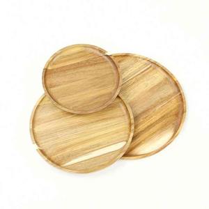 Bandejas para servir alimentos de madera de acacia de nueva popularidad con precio al por mayor - Product Image 1