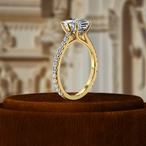 Anillo de Compromiso con Diamante Cultivado en Laboratorio de 1 Quilate, Corte Asscher, Anillo de Aniversario, Certificado IGI, Oro Blanco de 14 Quilates, el Mejor Regalo para Ella en su Día Especial - Product Image 5