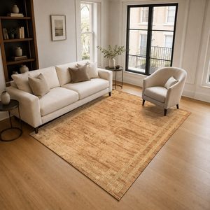 Tapis de salon en chenille antidérapant, imprimé numériquement, motif médaillon traditionnel rouge bordeaux, lavable en machine, vente en gros RUGS DEPOT LXDP-0069 - Product Image 2
