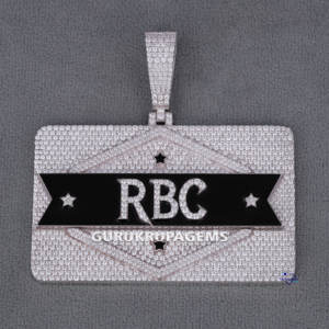 Colgante de Hip Hop personalizado con diamante de moissanita de Plata de Ley 925 con claridad VVS mejorada, joyería al por mayor de Venta caliente Popular - Product Image 1