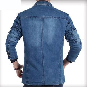 Streetwear Windbreaker <b>Mens</b> Solid <b>Denim</b> <b>Jackets</b> Fashion <b>Men</b> Cowboy Cotton Jeans <b>Jacket</b> - Product Image 3
