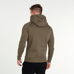 80% Cotton 20% Polyester Fleece Blank Men's Winter Eco-Friendly Pullover Hoodie Custom Rubber Patch Slim Fit Men Pullover Hoodie - Product Image 3