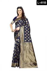 Indian Designer Georgette Saree Banarasi Silk Blouse Piece New Trendy Soft Weaving Heavy Pallu Banarasi Silk Is Main Material - Product Image 6