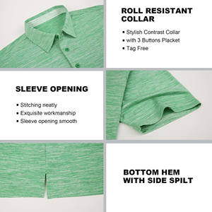 Polos Unisex de nuevo estilo, camiseta Polo personalizada de poliéster con combinación de dos colores, camiseta Polo de Golf de diseño personalizado - Product Image 3