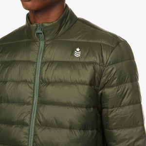 Venta Directa de Fábrica, Chaqueta Acolchada Personalizada para Hombre, con Cierre de Cremallera, Cuello Alto, Ligera, Impermeable y Transpirable - Product Image 4