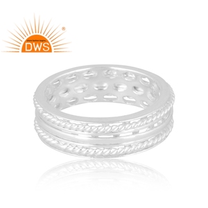 แหวนเงินแท้ 925 ดีไซน์ใหม่ แหวนวงเรียบ งานสั่งทำ เครื่องประดับสำหรับผู้หญิง ของขวัญสำหรับเธอ ผู้ผลิตเครื่องประดับชั้นดี - Product Image 4