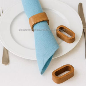 Anneau de serviette en bois de qualité supérieure, best-seller, fait à la main, décoration rustique pour table à manger, pour la maison et la cuisine - Product Image 4