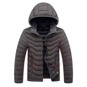 Vestes d'hiver personnalisées pour hommes Veste bouffante imperméable coupe-vent décontractée avec capuche Vêtements d'extérieur chauds fabriqués au Pakistan OEM disponible - Product Image 6