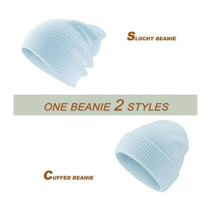 Custom Winter Beanie <b>Hat</b> Soft Knit Stretchable Unisex Beanies OEM Wholesale for Casual Outdoor Wear - Product Image 2