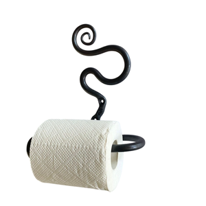 Porte-papier toilette en métal noir de style antique, accessoires de salle de bain à fixer au mur pour la maison, l'hôtel, le restaurant, le bureau - Product Image 2