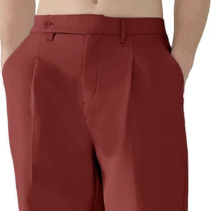 MENS CASUAL <b>OLD</b> MONEY PLEATED WIDE LEG BAGGY <b>VINTAGE</b> DRESS WORK PANTS - Product Image 1