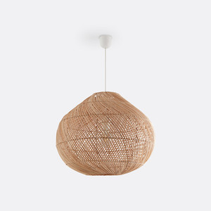 Pantalla de ratán rústica, accesorio de techo tejido, venta al por mayor, pedidos a granel, iluminación Natural Bohemia para cafetería, restaurante, diseño de interiores - Product Image 3