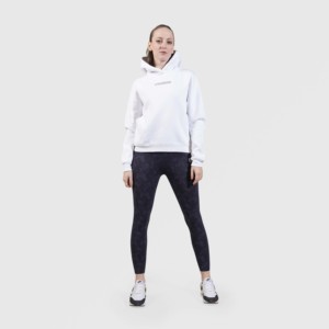 Sweat à capuche respirant Delta en tissu tricoté, couleur blanche - Product Image 4