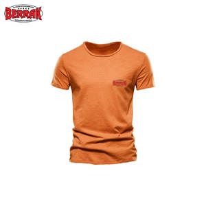 Camiseta de punto liso de diseñador de algodón 100% para hombre, ropa de patrón sólido con logotipo personalizado de talla grande - Product Image 1