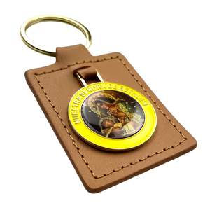 Insigne en métal avec logo de fabrication porte-clés en cuir personnalisé - Product Image 3