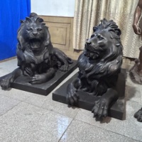 Patung Harimau Emas Perunggu 3D Ukuran Asli untuk Luar Ruangan, Dijual