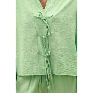 Traje de Pantalón Blanca Plazzo Crepe 9852 con Top - Product Image 1