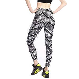 <b>Women's</b> Custom Logo Mid <b>Tight</b> Yoga Leggings Breathable Knitted Polyester Spandex Gym Wear Silk Workout Pants-Factory Wholesale - Product Image 2