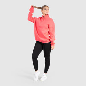 Sudadera con Capucha Extra Grande de Algodón y Poliéster para Mujer, Personalizada 2026, Sudadera de Invierno con Media Cremallera, Sudadera con Capucha Lavada con Patrón 3D Bordado - Product Image 4