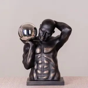 Décoration classique et contemporaine Figures et Statues d'homme 55Cm Statue de penseur Décoration Bureau à domicile - Product Image 2