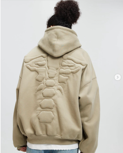 Sweat à capuche épais personnalisé avec logo en relief pour homme – Broderie 3D et impression sérigraphique – Nouvelle collection - Product Image 1