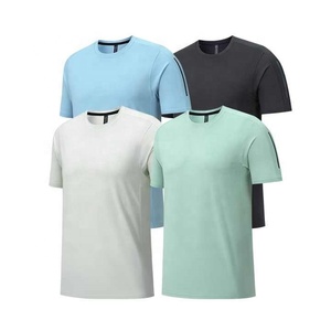 T-shirts pour hommes à col rond, écologiques, respirants, en toile, à séchage rapide, surdimensionnés, en coton - Product Image 5