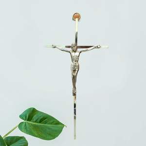 Estatua de la Cruz de Jesucristo en Latón, Decoración Religiosa para Colgar en la Pared, Ideal como Regalo de Navidad o Año Nuevo - Product Image 4