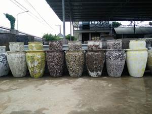 [Ecova Decor] the GIANT <b>BUBBLE</b> GLAZED URNS - BLACK on WHITE ATLANTIS CERAMIC <b>VASES</b> - TALL GARDEN RUSTIC CLAY FLOWER PLANTER - Product Image 3