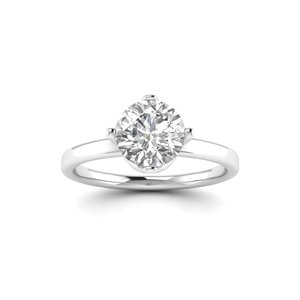 Bague solitaire AJRETAIL en or blanc sertie de diamants de laboratoire taille brillant 1 carat, couleur F, clarté VS1, IGI - Product Image 1