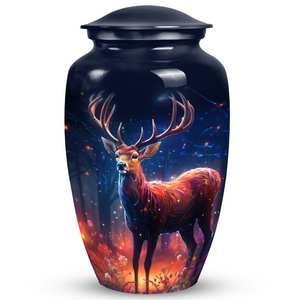 Majestic Deer Cremation <b>Urn</b> Modern Human <b>Ashes</b> Keepsake Decorative <b>Urns</b> for <b>Ashes</b> Infant Customizable Deer Memorial <b>Urn</b> - Product Image 1