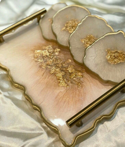 Bandejas de madera y resina para decoración de fiestas de alta calidad más populares del 2024, Bandejas para servir dulces de frutas secas - Product Image 2