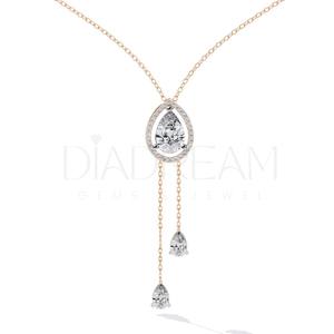 Nuevo Conjunto de Collar de Lujo con Moissanita de Corte Pera en Plata de Ley 925 para Novias y Fiestas de Boda 2025 - Product Image 4