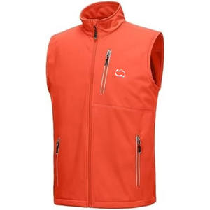 Veste softshell imperméable personnalisable pour hommes pour les sports d'hiver gilet sans manches décontracté pour voyage randonnée course Golf Logo - Product Image 1