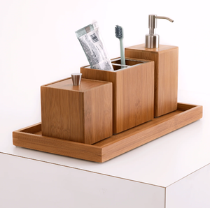 Juego de baño de madera Juego de 3 piezas Hecho a mano de alta calidad para juego de Baño de hotel Fabricación al por mayor Precio más bajo - Product Image 6