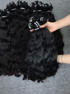 Extensiones de cabello de un donante dibujado doble cabello humano vietnamita crudo ondulado natural de trama paquete Whosale - Product Image 5