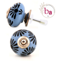 Boutons de meuble en céramique bleu tropical |   Poignées de tiroir |   Poignées de porte pour cuisine et chambre |   Meubles Commodes Armoires |   Décoration intérieure
