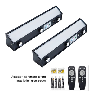 Clôture solaire en aluminium noir 60CM18W + 4W LED applique murale extérieure moderne 3500K et éclairage de laveuse chaude