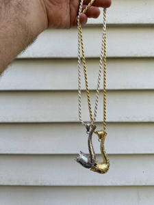 จี้สีเหลืองทองและ925 18K สำหรับเครื่องประดับแฟชั่นของผู้ชายทำจาก420และยาสูบ - Product Image 4