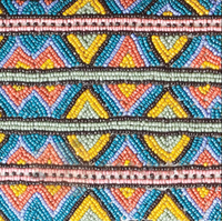 Boîte à bijoux pliable en tissu 100 % coton brodé de perles, style européen, personnalisable, avec couvercle, capacité 0-1L, motif art indien exotique, excellente