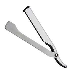 Barbería o hogar logotipo personalizado maquinilla de afeitar de peluquero profesional de acero inoxidable - Product Image 3