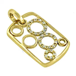 Pendentif et breloque en or plaqué diamant au design moderne pour femmes, bijoux élégants - Product Image 1