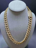 Chaîne cubaine en or massif 10K, 16 mm, certifiée IGI, diamants de laboratoire de 22 pouces, cadeau de fiançailles de luxe unisexe, Inde D'VINS