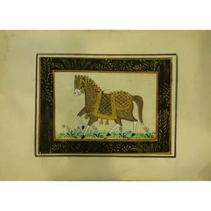 Peinture à l'aquarelle indienne Said Ramil sur toile, prête à être accrochée pour la décoration murale de la maison, 12 x 9 Abcp-230 - Product Image 1