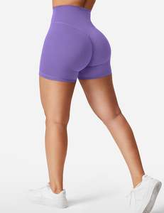 Shorts de yoga pour femmes avec logo personnalisé, de haute qualité, style motard, effet push-up, respirants, nouveaux shorts de yoga - Product Image 5