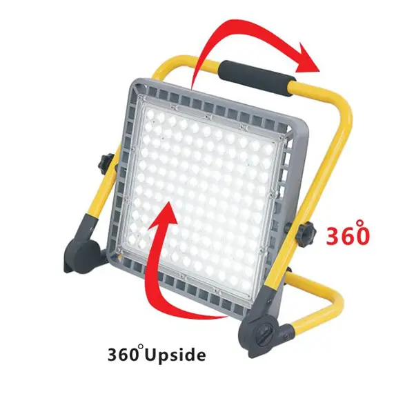 100w AC220-240V Portable And Rechargeable LED Emergency Floodlight For Camping And Residential Use